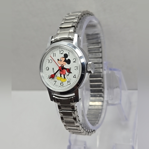 Vintage Bradley Mickey Mouse 112S Manual Wind Watch Disney Collectible Working - Picture 2 of 10